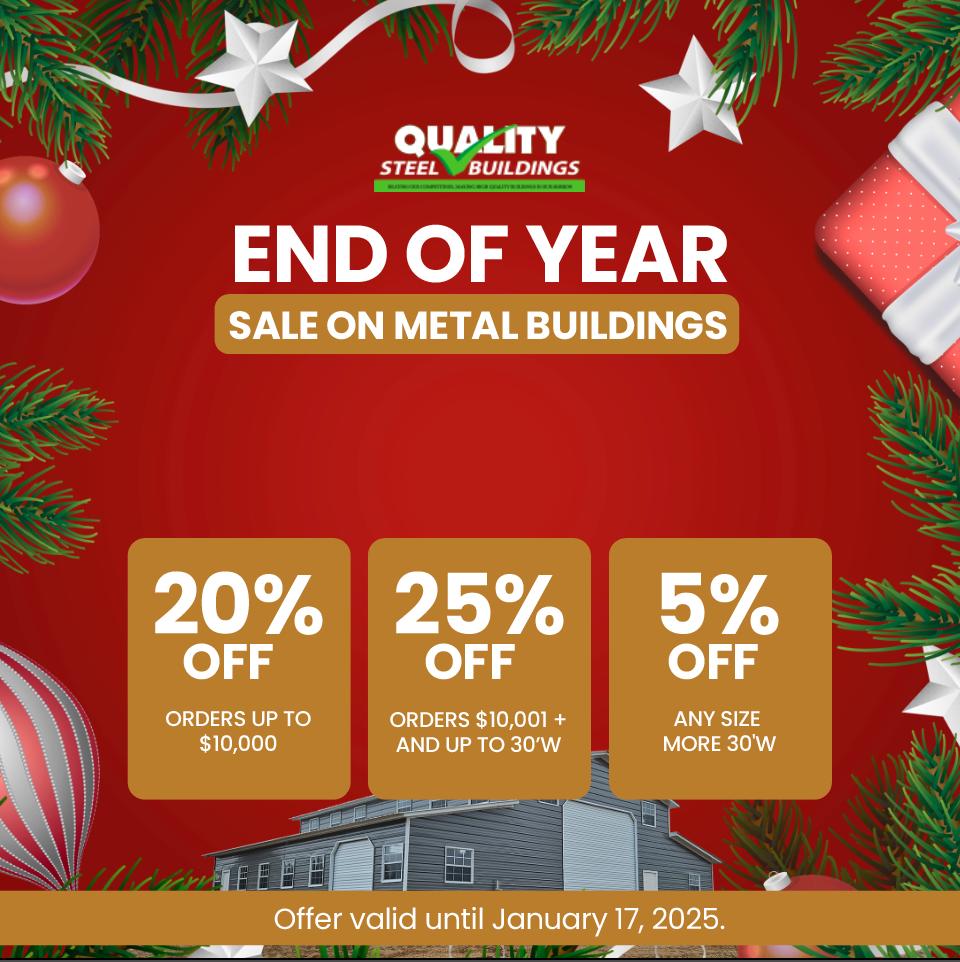 End year specials metal buildings